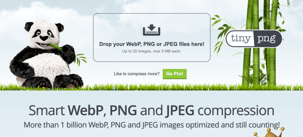 Tinypng opitmise le poids des images